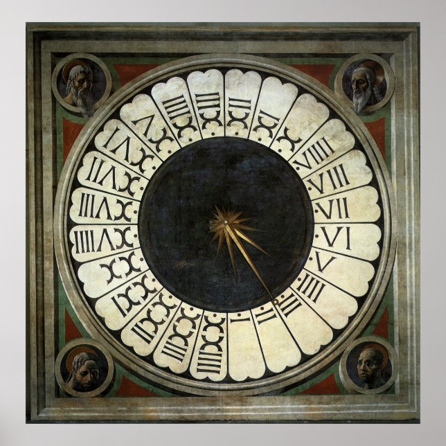 Poster Horloge dans le Duomo par Paolo Uccello (Devant)