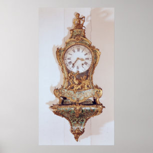 Poster Horloge de cartel de style de Louis XV