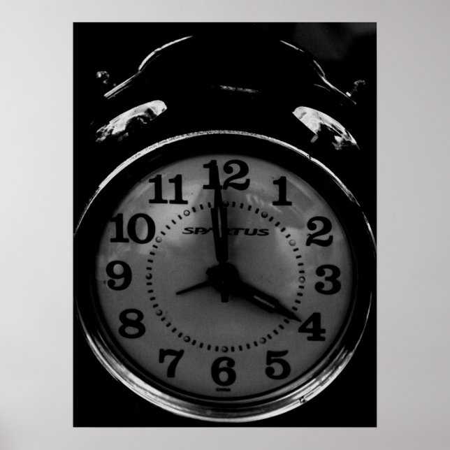 Poster Horloge du bloc (Devant)