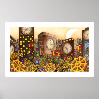 Poster Horloge du jour - Horloge - 18 x 11