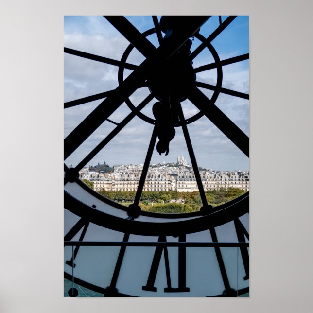 Poster Horloge géante en verre au Musée d'Orsay - Paris (Devant)