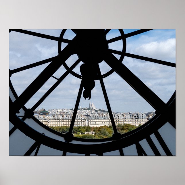 Poster Horloge géante en verre au Musée d'Orsay - Paris (Devant)