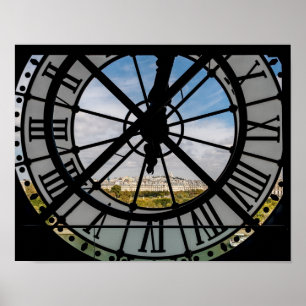 Poster Horloge géante en verre au Musée d'Orsay - Paris