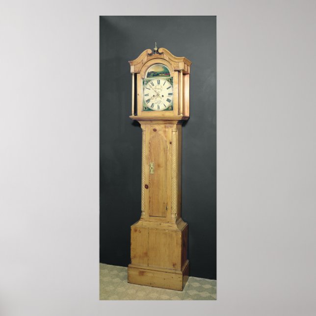 Poster Horloge longue coque, avec peinture émaillée (Devant)