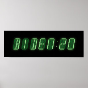 Poster Horloge numérique Joe Biden 2020