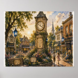 Poster Horloge qui gagne des souvenirs, Plaque RH-WC-013