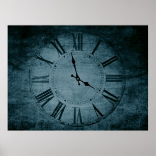 Poster Horloge rétro