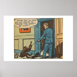 Poster Horreur bandes dessinées vintages pour amateurs de