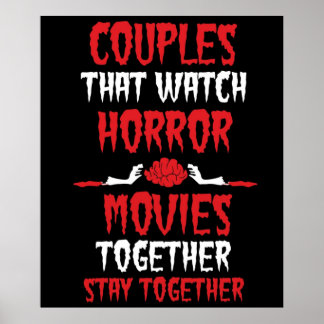 Poster Horror Films Couple Cadeau