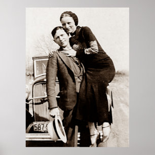 Poster Hors-la-loi américains Bonnie & Clyde The Barrow G