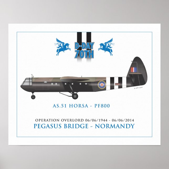 POSTER HORSA GLIDER - PONT PEGASUS (Devant)