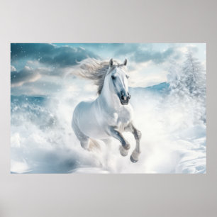 Poster Horse Animal Wilderness Mur Art coloré