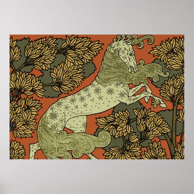 Poster Horse Arts médiévaux Artisanat Art Nouveau (Devant)