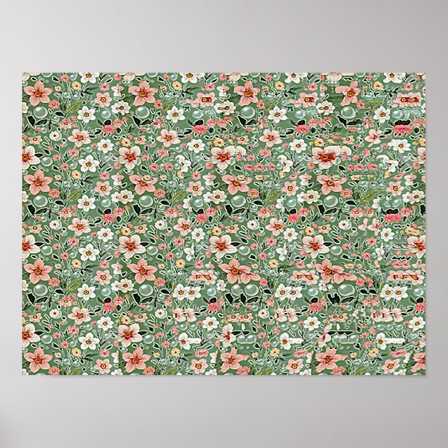 Poster HORSE By A TREE STEREOGRAM 16" x 12", No Frame (Devant)