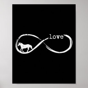 Poster Horse Infinity Symbole Amour Horseback équitation