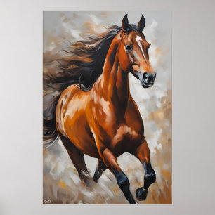 Poster   Horse   Oil Painting Style 