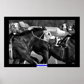 Poster Horse Racing 002 B&W Mowat SpPh
