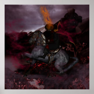 Poster Horseman sans tête Imprimer art par Moonlake