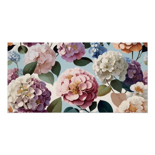 Poster Hortensias (Devant)