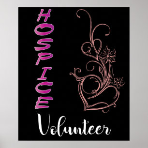 Poster Hospice Bénévolat Cadeau Femmes Hommes Infirmière