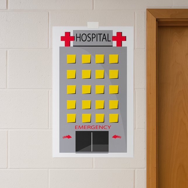 Poster Hospital Building Emergency Entrance (Créateur téléchargé)