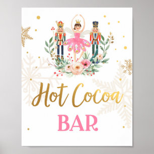 Poster Hot Cocoa Bar Chocolat Nutcracker Ballerina Girl