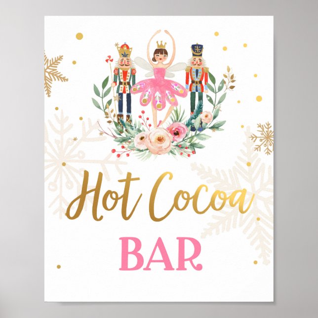 Poster Hot Cocoa Bar Chocolat Nutcracker Ballerina Girl (Devant)