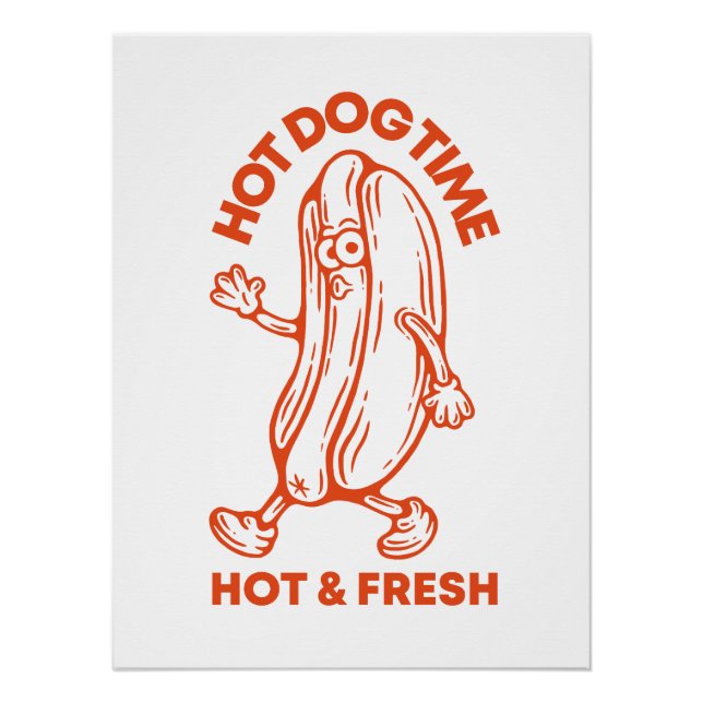 Poster Hot Dog Time (Devant)