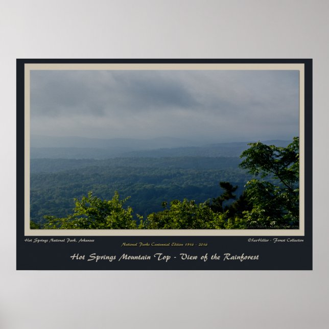 Poster Hot Springs National Park Rainforest Centennial Ed (Devant)