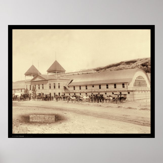 Poster Hot Springs Plunge Bath House SD 1891 (Devant)