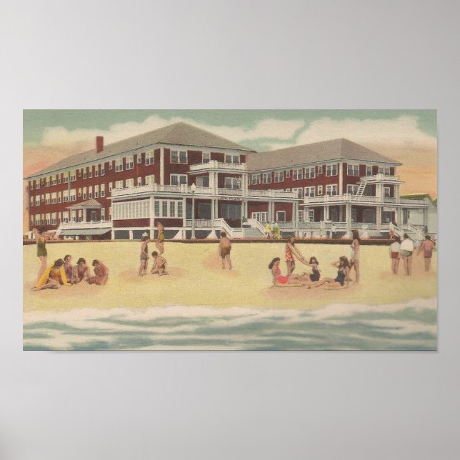 Poster Hotel Atlantic, 1950 Ocean City, MD (Devant)