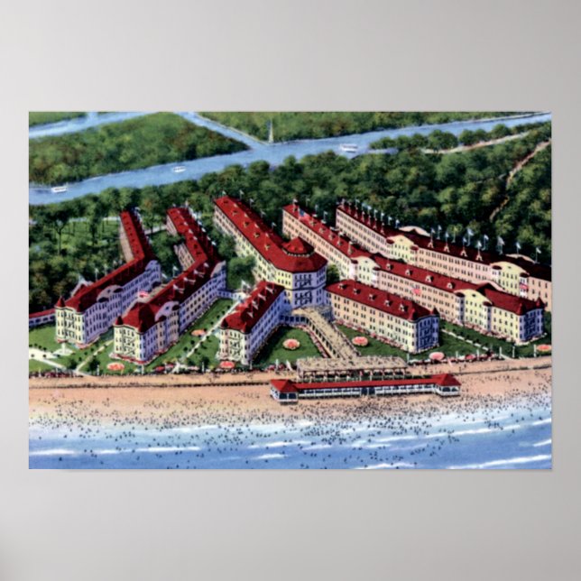 Poster Hôtel Cedar Point Ohio Breakers 1920 (Devant)