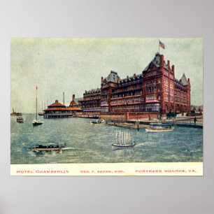 Poster Hôtel Chamberlain, forteresse Monroe, cru de VA