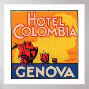 Poster Hotel Colombia Genova