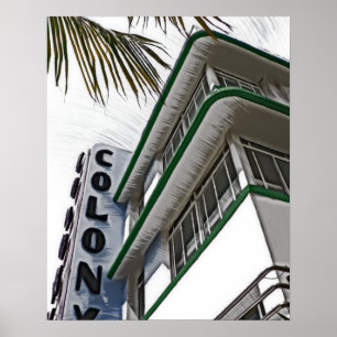 Poster Hôtel Colony, Miami, FL