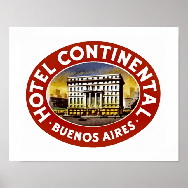 Poster Hotel Continental Buenos Aires (Devant)