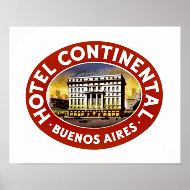 Poster Hotel Continental Buenos Aires (Devant)