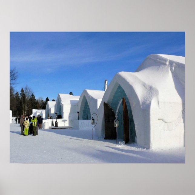 Poster Hôtel de Glace, Québec, Canada (Devant)