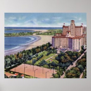 Poster Hôtel de plage de Chicago l'Illinois Edgewater
