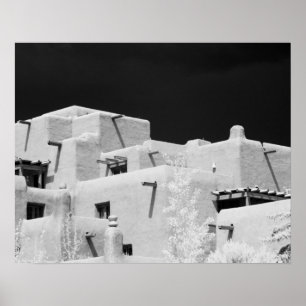 Poster Hôtel de style Pueblo adobe à Loretto, Santa Fe, N