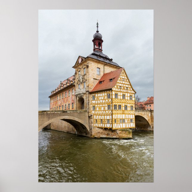 Poster Hôtel de ville à Bamberg en Allemagne (Devant)