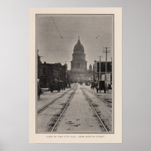 Poster Hôtel de ville de San Francisco à partir de 8ème S