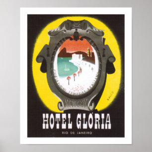 Poster Hotel Gloria Rio de Janeiro (blanc)