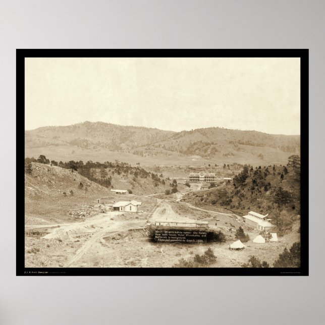 Poster Hotel Minnekahta Hot Springs SD 1889 (Devant)