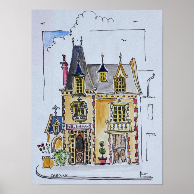 Poster Hôtel Normandy | Cobourg, France (Devant)