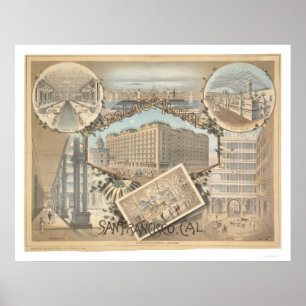 Poster Hôtel Palace, San Francisco, Californie