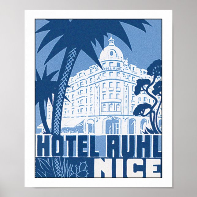 Poster Hotel Ruhl Nice (Devant)