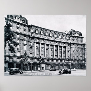 Poster Hôtel vintage Londres de Waldorf