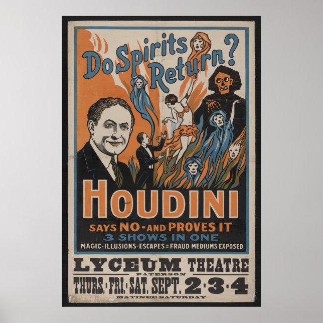 Poster Houdini 1909 (Devant)