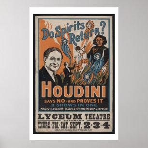 Poster Houdini - Est-ce que les esprits reviennent ? Affi